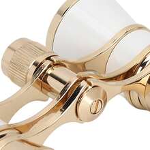 Miniature 3x25 Theatre Binoculars | Classic Design With White Handle | Concert And Theatre Glasses | Portable Vintage Gift For Adults, Music Lovers, And Show Enthusiasts - 白金 - 查看 10