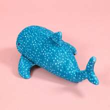 1个可爱卡通海洋动物鲸鱼毛绒公仔软枕，蓝鲸玩偶，海洋主题纪念品，儿童生日、情人节、复活节、母亲节礼物 - 藍色 - 查看 6