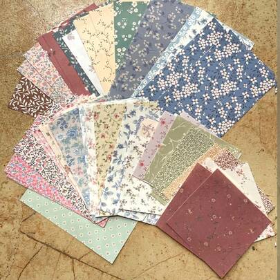 60 Stück Vintage Blumen Aufkleber Bögen, sortierte Größen, geeignet für DIY Basteleien, Schule, Büro- und Heimgebrauch