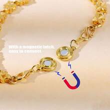 5件套磁性项链扣环及闭合装置 - 圆形手链延长扣、磁性项链扣环及闭合装置、磁性项链延长器、项链扣环辅助工具、珠宝制作配件手链延长器 - 彩色 - 查看 4