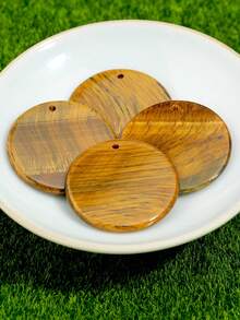 1 pieza Colgante redondo de jaspe rojo natural de 30mm para hacer joyería. Colgantes redondos planos y brillantes de ojo de tigre natural, cuarzo rosa, cuarzo blanco, aventurina verde, cuarzo cereza, labradorita negra para hacer pulseras, collares y pendientes, materiales para hacer joyería - Multicolor - Ver 11