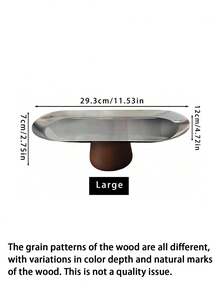 1pc Stainless Steel Oval Elevated Serving Tray, Cake Stand, Dessert Display Platter, Rectangular Dish