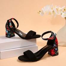 Sandalias de tacón alto para mujeres - Negro - Ver 7
