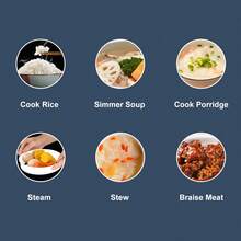 8L Mini Rice Cooker, Dual Voltage 110V-220V, Removable Inner Pot, Multi-Functional For Cooking Rice/Boiling Water/Simmering Soup, Compact Small Capacity Electric Cooker​