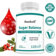 Bunkell 5-In-1 Blood Sugar Balance Support Supplement, Containing Gymnema Sylvestre, Cinnamon, Licorice, White Willow Bark (25% Salicin), And Berberine Hydrochloride, 120 Capsules - 1 chai - Xem 1