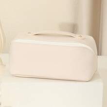 Personalized Embroidered Cosmetic Bag, Great Christmas Gift For Mom, Suitable For School, Vacation. Portable Large Capacity Storage Bag, Leather Travel Toiletry Bag, High-Quality Makeup Bag, Outdoor Portable Large Capacity Toiletry Bag, High-Quality Handheld Travel Cosmetic Bag, PU Fashion Convenient Makeup Bag, High-Quality Large Capacity New Portable Women's Cosmetic Bag, INS High-End Ladies Makeup Bag, PU Leather Transparent Compartment Large Capacity Travel Makeup Bag - Multicolor - View 14