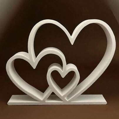 1pc 3D Lifelike Heart Sculpture, Suitable For Christmas, Thanksgiving, Valentine's Day And Other Holidays, Can Be Used Indoors And Outdoors, Home Decor For Shelves, Desktops