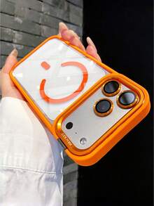 Funda de teléfono magnética premium súper protectora anti-caída, compatible con iPhone Air 17 16/15/14/13/12/11 Pro Max Plus, con soporte y protección de lente de vidrio trasero - Celeste - Ver 11