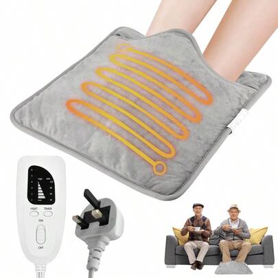 Foot Warmer, Heated Foot Warmer, Fast Heating Feet Warmer Pad, Washable Cover Heating Pad For Foot, Neck, Back And Full Body For Women Men, 40x40cm