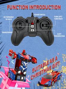 1pc 2.4G Remote Control Transforming Car, Spider RC Car, Transforming Robot RC Car, 1:18 Scale Transforming Robot, Convertible Robot And Vehicle, With Flashing Lights, One-Button 360° Rotating Transforming Car Toy, Suitable For 3-12 Years Old Boys, Kids Birthday, New Year, Christmas, Halloween, Easter Gift - Multicolor - View 5