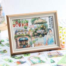 1 pieza Pegatina recortada retro - Libro de pegatinas de película, pegatinas de material PET resistente al agua, adecuado para scrapbooking y diarios - Multicolor - Ver 5