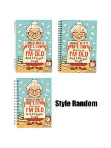 Funny Notebook For The Elderly - "Because I'm Old And Forgetful, I Need To Write Things Down", Cute Cartoon Design, Suitable For Office Or Home Use, Essential For Back To School Season - Multicolor - View 11
