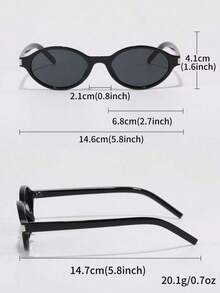 1副女士猫眼PC铆钉复古休闲街头风时尚眼镜 - 彩色 - 查看 7