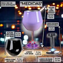 Vaso/Copa con Luz, FAB-17, Copa 2 en 1, Vaso para fiestas, Para Vino/Coctel/Jugo/Champán, De acero inoxidable, prismático armable con luz, Copa, Copa con luces de colores, Copa con luz para reuniones, Vaso de acero inoxidable, Vaso para vino, capacidad 14 Oz/410 ml. - Verde - Ver 6