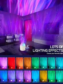 1pc Aurora & Wave Projection Lamp - 16 Colors RGB LED Mood Light With Remote Control, USB Powered, Northern Lights & Ocean Wave Night Light For Bedroom, Party Decor And Meditation | Perfect Gift - Multicolor - View 5