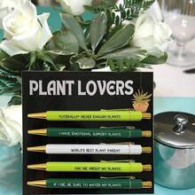 Caneta Esferográfica com Slogan Engraçado, Caneta Neutra, Caneta de Energia Positiva com Botão de Pressão, Tinta Preta, Clipe de Caneta de Fácil Fixação, Corpo de Borracha da Caneta Esferográfica - Formas de Caneta Coloridas e Fofas, Adequadas para Diários, Escrita, Volta às Aulas, Presentes do Dia dos Namorados. - Multicolorido - Visão 5