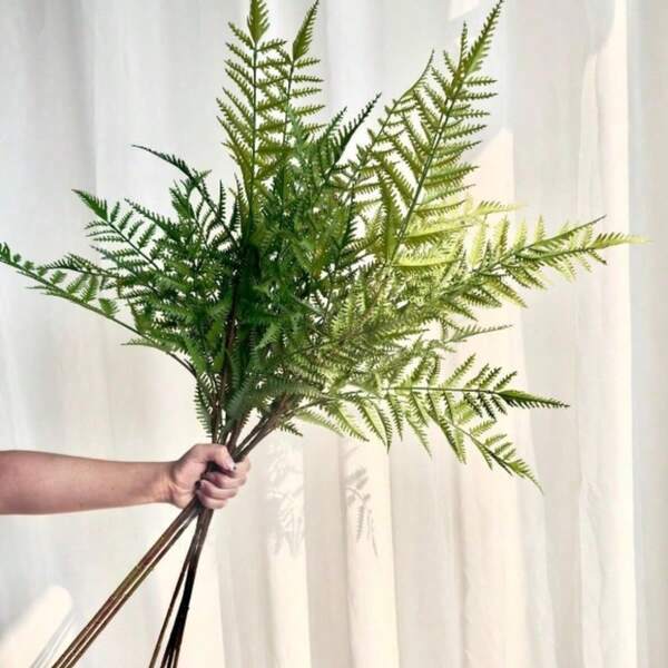 1/2/3 件装人造绿色植物枝条，90 厘米仿真叶片，适用于墙面、客厅、卧室、婚礼、派对装饰、桌面摆设。家居、桌面、厨房、婚礼、餐桌、中心装饰、办公室、花园、户外、房屋、庭院装饰，适合春、夏、秋、冬四季。