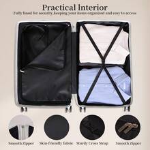 YSTYLE 20/28 吋配色簡約旅行箱，小巧便攜，配有寬大拉桿、萬向輪和 TSA 海關鎖，適合作為隨身行李攜帶。