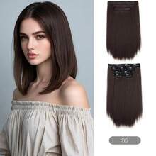 Bộ 4 phụ kiện tóc thẳng tối giản và đa năng - Dark Brown - Xem 16