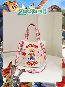 Disney Zootopia Officially Licensed 1 Pc Zootopia Pattern Fashion HandBag Judy Hopps Lunch Tote & Sweet Treat Pouch Casual Multi Functional Shoulder Bag Lightweight Adjustable Shoulder Strap Crossbody Bag For BoysTeens/Students For Daily/Outing/Shopping/Back To School - Multicolor - View 7