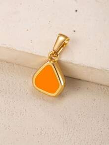 1pc 18K Gold Plated Stainless Steel Teardrop Pendant, Elegant Charm Pendant For DIY Necklace, Earrings, Jewelry Making, Daily Wear, Gift - Trapezoidal Style - View 12
