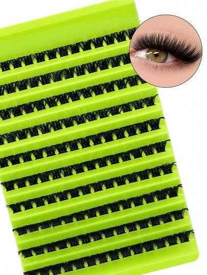 10 Clusters/Set Fluffy Segmented Individual Lashes, Natural Looking Faux Mink Eyelashes, Sexy & Glamorous