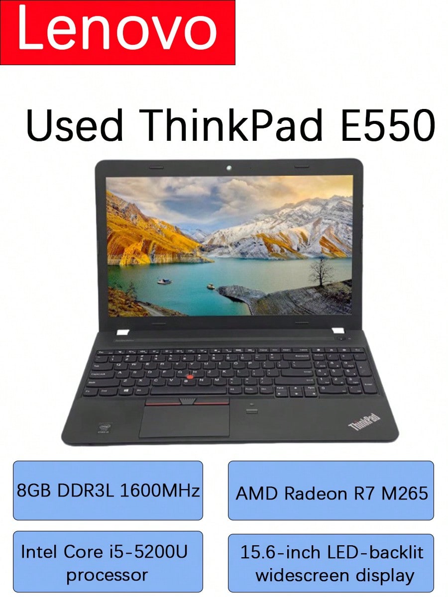 جهاز كمبيوتر محمول ThinkPad E550 مستعمل، بمعالج i5...