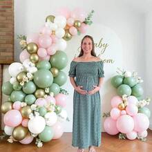 108pcs Pink & Green Party Balloon Set, Includes Mint Green, Pink, Gold, And White Balloons, Suitable For Gender Reveal, Birthday, Baby Shower, Boho Style, Theme Parties, Bridal Shower, Engagement - Multicolor - View 5