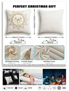 1/4/5/6/7pcs Crescent Moon, Star, Ramadan Lantern Decor Set, Linen Comfortable Texture, Ramadan Tablecloth, Ramadan Decoration Set, Eid Decoration Set, Ramadan Dining Table Decor, Crescent Moon Tablecloth, Eid Mubarak Tablecloth, Suitable For Ramadan, Eid Al-Fitr Party And Dining Decoration, Multiple Sizes - Multicolor - View 11