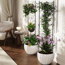 Paquete de 4 Paneles de Valla para Perros sin excavación para Exteriores, Barrera de Animales de 71.6 Pulgadas de Alto, Resistente al óxido con Puerta, Paneles Decorativos para Valla de jardín para - Negro - Ver 6