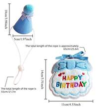 Pet Birthday Set - Includes Birthday Hat, Bib, Adjustable Buckle, Tie Closure Method, "HAPPY BIRTHDAY" Text, Pet Bow Tie Triangular Birthday Hat, Cat Birthday Party Supplies, Perfect Choice For Pet Birthday - Multicolor - View 9