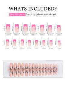 法式豹纹美甲亚克力150片装长方形按压式甲片，亮面，DIY美甲套装，适用于人造指甲和美甲沙龙，女孩和女士日常美甲用品，节日派对和礼物 - 彩色 - 查看 6