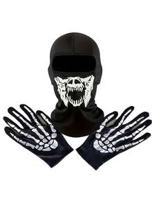 1pc/2pcs Unisex Skull Funny Face Mask Balaclava Hat, Suitable For Daily Cycling, Party, Outdoor Activities - Multicolor - View 4