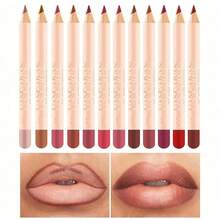 12 Color Matte Lip Liner Matte Mouth Lip Liner Suit Easy To Use Velvet Mist Face Lip Gloss Long Lasting Waterproof - 1 - Xem 7