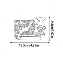 Creative Butterflies And Leaves Metal Cutting Dies, DIY Scrapbooking Album And Embossing Stencil, Greeting Card Making Tool, Card Paper Cutting Crafts ,Gift Card Making Template Die Cuts. - Silver - View 11