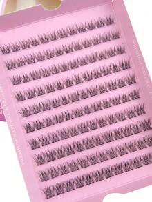 Hinarin 120片装睫毛簇，纤细自然D卷翘睫毛嫁接DIY，10-12毫米混合蓬松单根睫毛，细带，110片装，10毫米、11毫米、12毫米假睫毛 - C - 查看 6