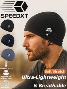 1pc Skull Wave Beanie - Loose Brimless Hat, Men's Knit Cap, Suitable For Summer Sports Like Running, Cycling, Fishing, Hiking, Baseball. Men's Running Knit Cap, Knit Cap, Winter Running Cap, Men's Headband, Knit Cap, Men, Hat, Women, Hat, Hat, Knit Cap, Running, Gift, Warm, Skull Cap, Sleep, Sleep Cap, Autumn Clothing - A - View 1