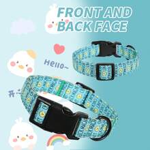 1 st. halsband för husdjur med påskmotiv och anktema, med snabbspänne för säkerhetslås, hållbart och andningsbart, med ankhänge, lämplig för små/medelstora/stora hundar, snabbspänne för säkerhetslås, mjukt och bekvämt hundhalsband i polyester, tillbehör till husdjur för semestern, present till husdjursföräldrar - Blå - Visa 4