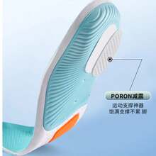 1 Pair Unisex Arch Support Sports Insoles - Shock Absorbing, Durable, Breathable, Odor-Resistant, Comfortable Fit - For Athletic Shoes, Casual Shoes - Blue and White - View 5