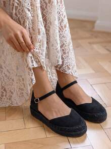 VIKIVIKI SHOES Women's Platform Espadrilles With A Thick, Non-Slip Sole, Y2K Vintage Bohemian Style, Comfortable For Walking, Ideal For Summer, Vacations, The Beach, City Wear, And Everyday Outfits, Perfect For Fresh Looks And Getaways. Estimated Delivery: 1-3 Business Days (Peninsula) - 黑色 - 查看 2