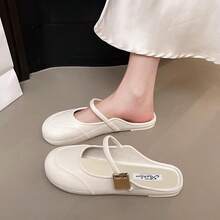 Women's Slip-On Casual Fashion Flat Sandals - White - View 1