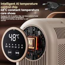 Máy sấy giày dép có chức năng khử mùi - Làm nóng và sấy khô nhanh, trang bị quạt gió nóng, thiết kế 2/4/6 khe, phù hợp cho giày trượt tuyết, giày bảo hộ động, găng tay, mũ - Sử dụng tại nhà/văn phòng, máy sấy giày, máy sấy ủng, máy sấy ủng động, giá để giày, sắp xếp giày dép. - Phích cắm loại C của EU (220-240V) - Xem 5