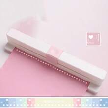 30-Hole Manual Punch - Adjustable Hole Spacing, Suitable For Loose-Leaf Notebooks, Planners, Punching A4/B5/A5/B6/A6/B7/A7 Sizes, Multi-Size Office Paper Punch, ABS + Metal Material, Durable - White - View 6