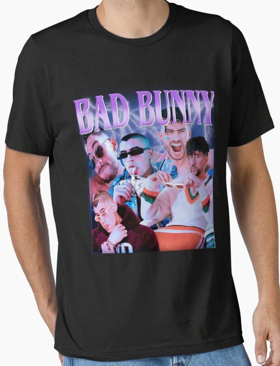 Art - Bad Bunnys Essential T-Shirt - 黑色 - 查看 1