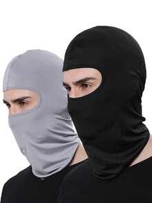 1件/2件装男女通用骑行拉法帽面罩，户外摩托车保暖颈套滑雪面罩，适合日常骑行、徒步、滑雪，可搭配服装 - 彩色 - 查看 12