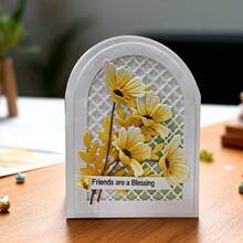 Creative Flower Cutting Dies, DIY Scrapbooking Album And Embossing Stencil, Greeting Card Making Tool, Card Paper Cutting Crafts ,Gift Card Making Template Die Cuts. - Silver - View 2