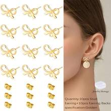 KMEOSCH 20pcs Cute Bow Hanging Loop Earrings, Alloy Earring Components For Jewelry Making, DIY Earring Pendant Gifts, Earring Findings - Bow Earrings - View 7