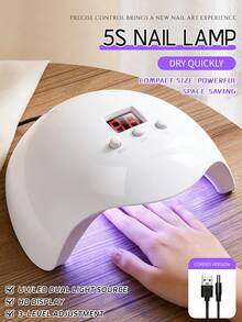 XEIJAYI 1pc White UV LED Nail Lamp, 12 LED Bulbs, Professional Nail Dryer, Gel Polish Curing Lamp With 3 Timer Settings - White - View 3