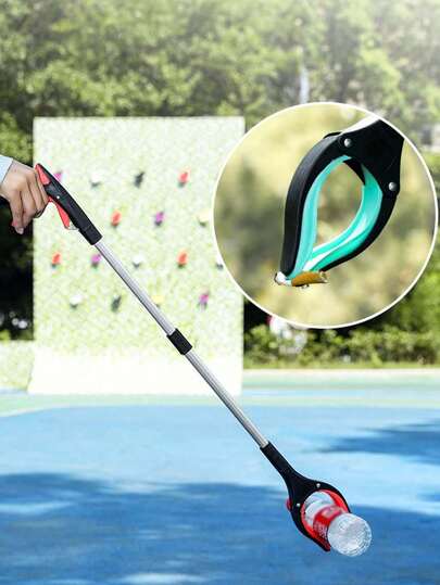 1件套32英寸折叠式拾取器工具，配备360度旋转夹爪和磁性尖端，适用于捡拾垃圾，轻便易用，适合老年人使用。