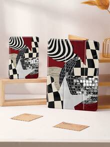 Tablet Protective Case With Black And White Abstract Grid Pattern, Compatible With IPad 9.7/10.2/10.5/10.9/12.9/Pro 11, 10th Generation, Compatible With Samsung Galaxy Tab S6 Lite 10.4-Inch, Compatible With Kindle Paperwhite 12th Gen 2024, Kindle (11th Generation) Released In 2022, Kobo Clara Color, Soft Fall Protection, Smart Stand/Automatic Wake-Up/Sleep - Multicolor - View 8